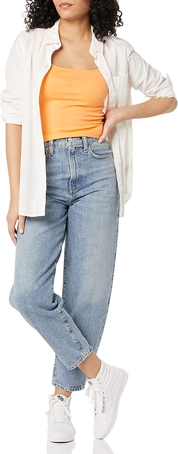 Essentials Women's Slim Fit Square Neck Tank, Pack of 2 - Image 4